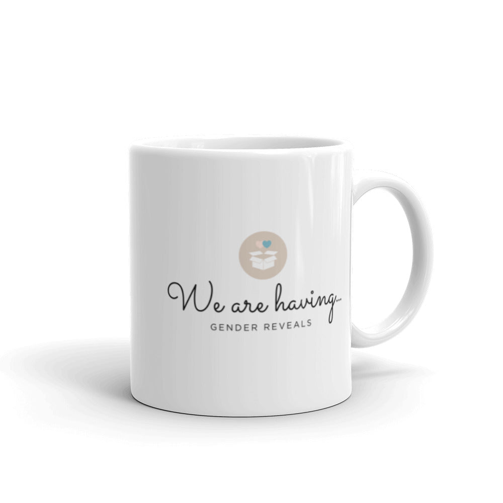 "Baby Girl Coming Soon" White Glossy Mug