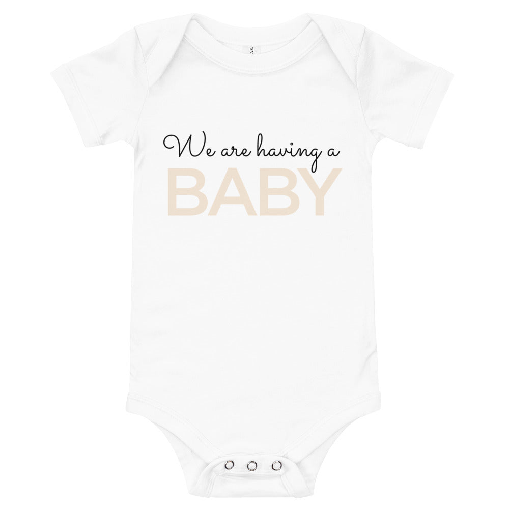 We are having a BABY short sleeve one piece