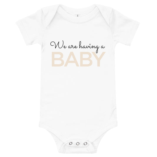 We are having a BABY short sleeve one piece